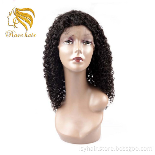 Lsy Hand Tied Full Lace Wig Virgin Pre-Plucked Human Hair Kinky Curly Full Lace Wig With Baby hair